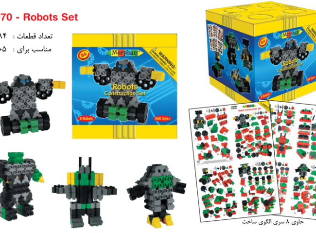 بلوك 84 تكه پيشرفته robot set  كد 52070