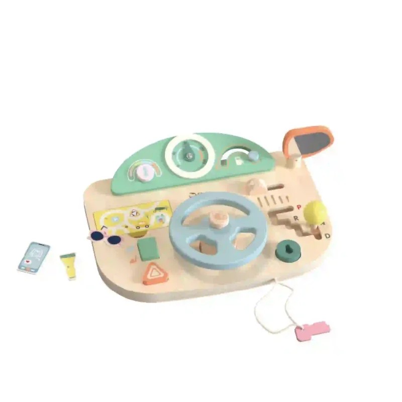 بیزی برد آموزش رانندگی چوبی کلاسیک ورلد Classic World Steering Wheel کد 20259