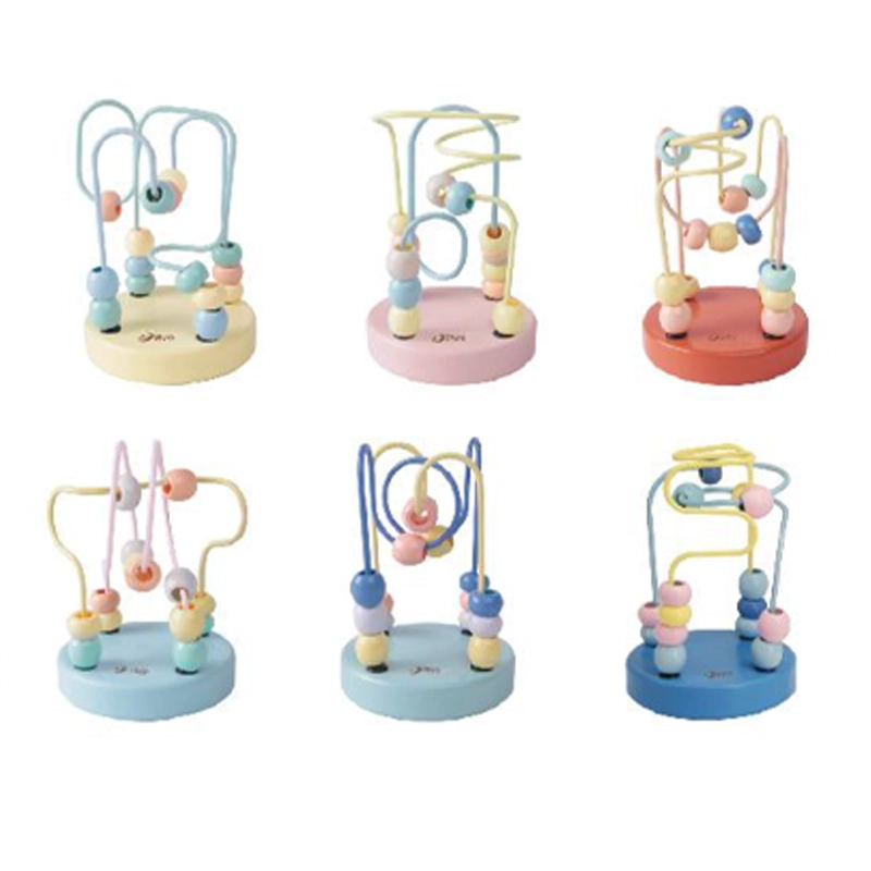 اسباب بازی میله و مهره‌ی چوبی کلاسیک ورلد Mini Beads Coaster Classic World کد 54143