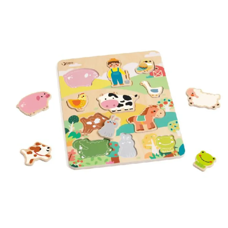 پازل چوبی مزرعه حیوانات کلاسیک ورد Classic World Farm Puzzle  کد 40070