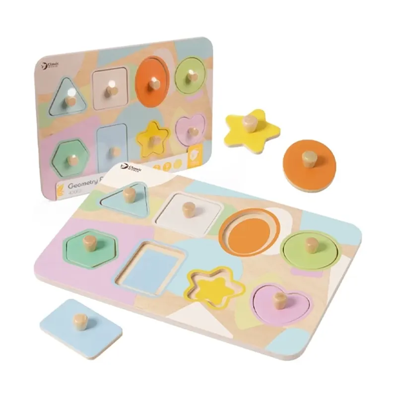 پازل چوبی هندسه کلاسیک ورد Classic World Geometry Puzzle کد 40063