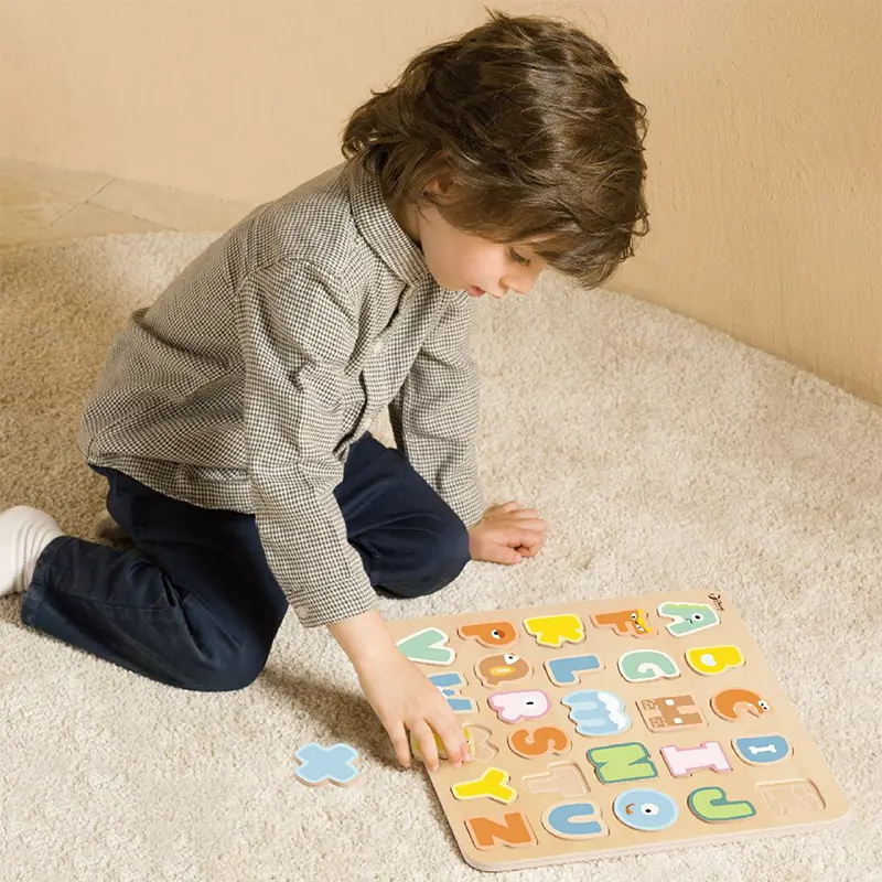 پازل چوبی الفبا انگلیسی کلاسیک ورد Classic World Alphabet Puzzle کد 40065