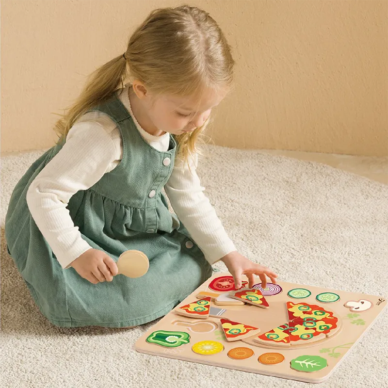 پازل چوبی جاگذاری پیتزا Classic World Pizza Puzzle کد 40066