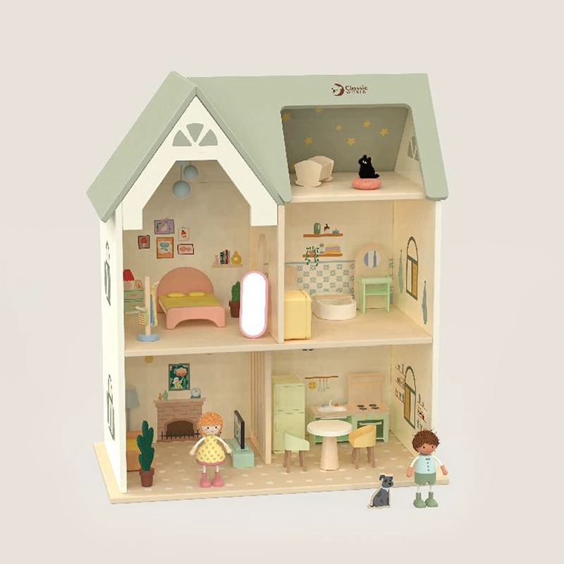 خانه عروسک چوبی کلاسیک ورلد Cozy Cottage Classic World کد  50638