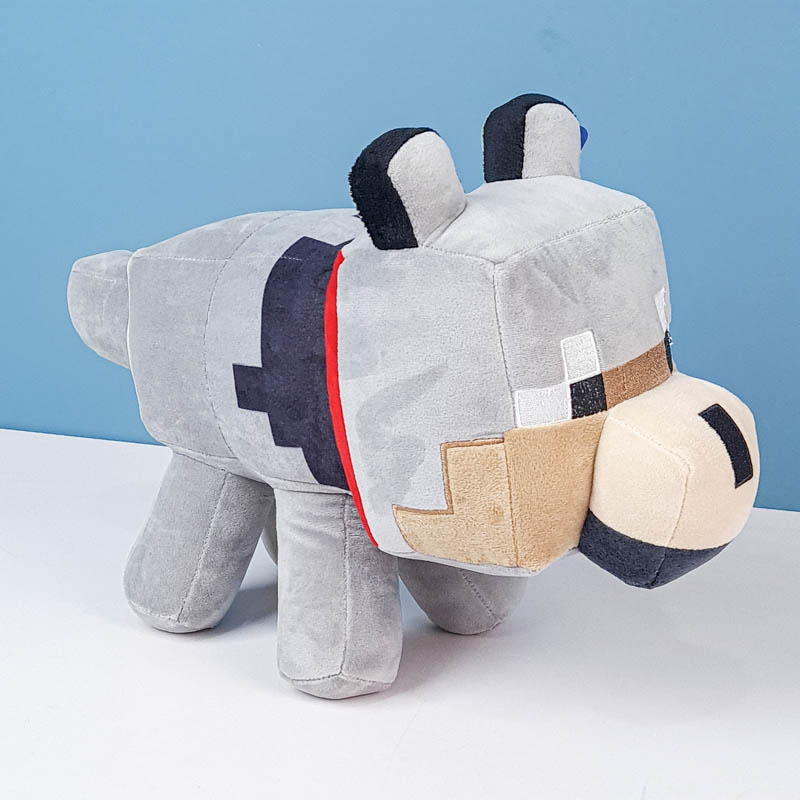 عروسک گرگ ماینکرافت سایز متوسط Minecraft Wolf کد AF100353