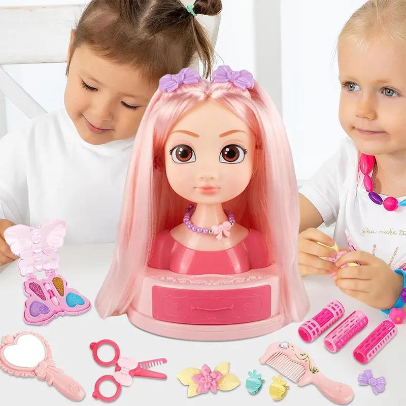 نیم تنه آرایش مو و صورت دخترانه مو صاف کد SR002