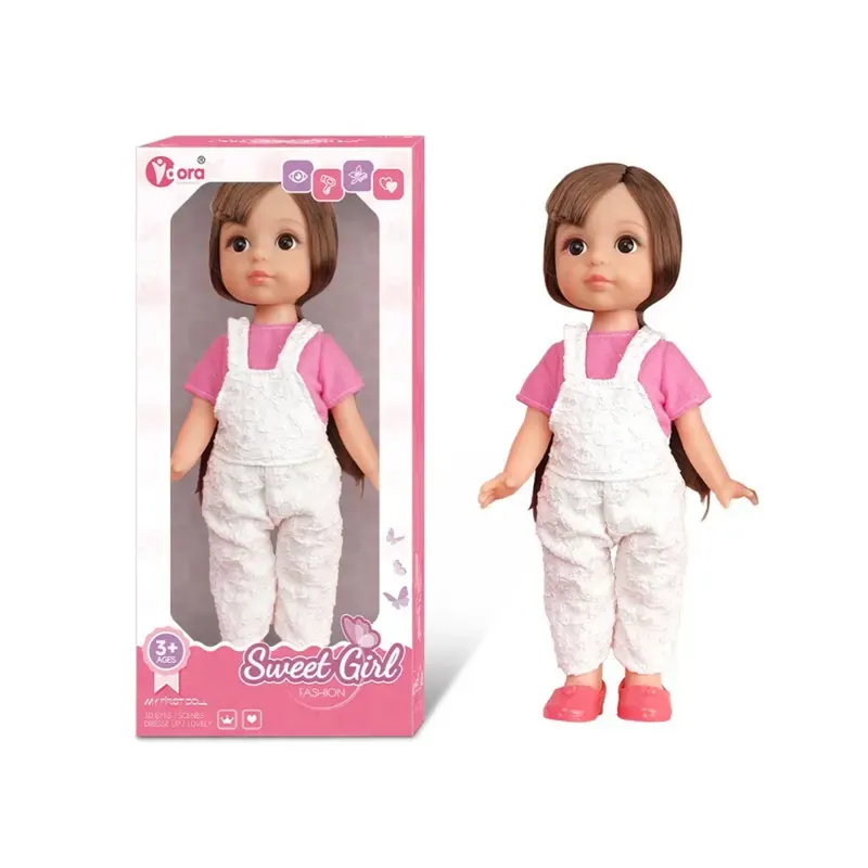 عروسک دخترانه sweet girl لباس سفید کد WZB99013
