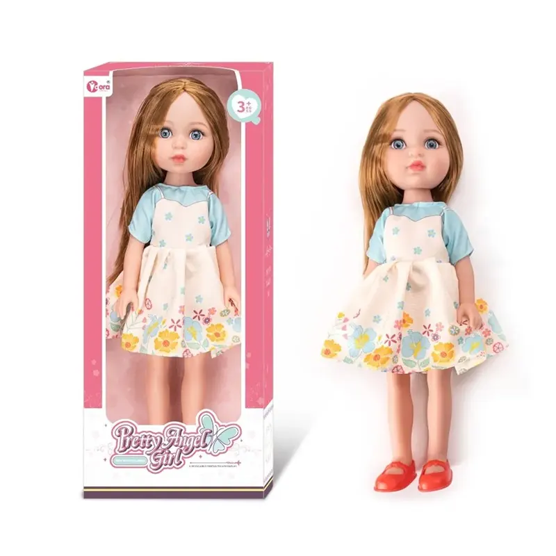 عروسک دخترانه PRETTY ANGLE GIRL پیراهن کرم آبی کد WZB96012