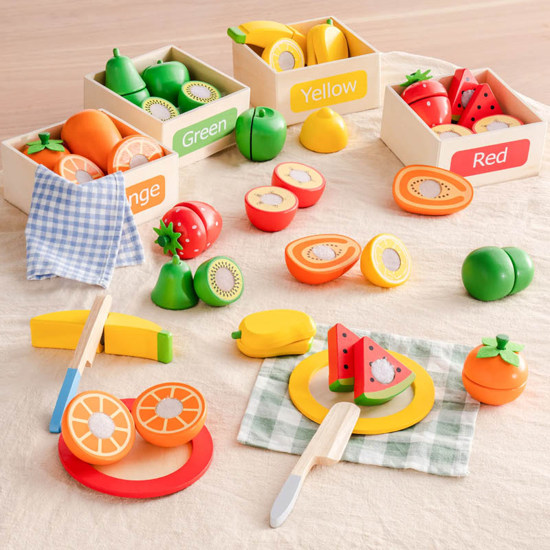 اسباب بازی ست برش میوه چوبی کد TB2325080040