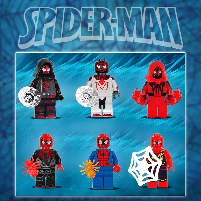 مینی فیگور 6 عددی طرح اسپایدرمن کد 22639