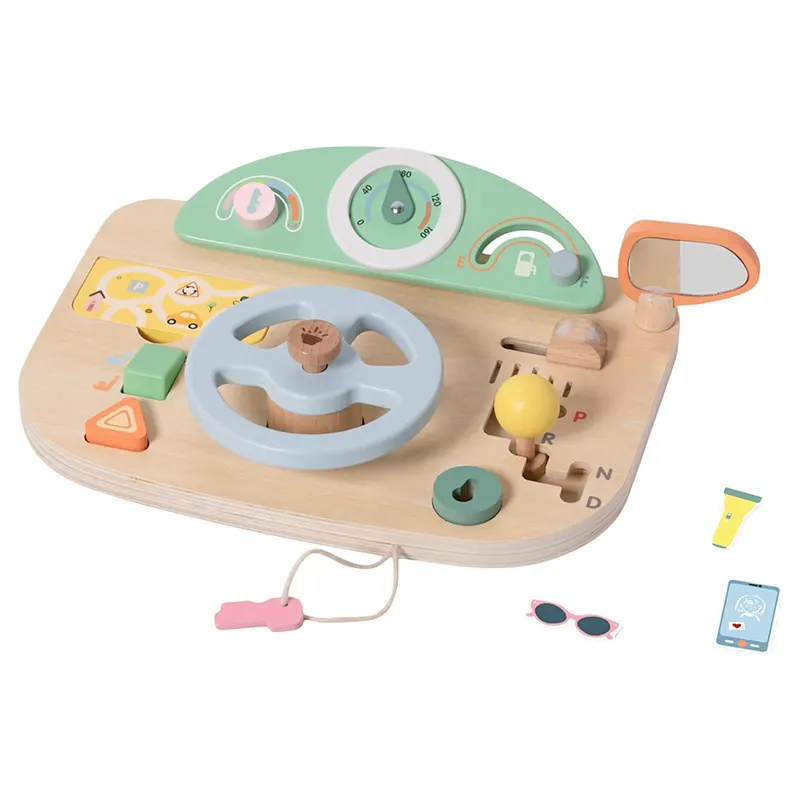 بیزی برد آموزش رانندگی چوبی کلاسیک ورلد Classic World Steering Wheel کد 20259