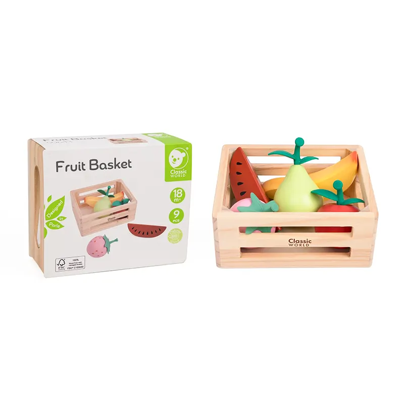سبد میوه چوبی کلاسیک ورلد Fruit Basket Classic World کد 50643