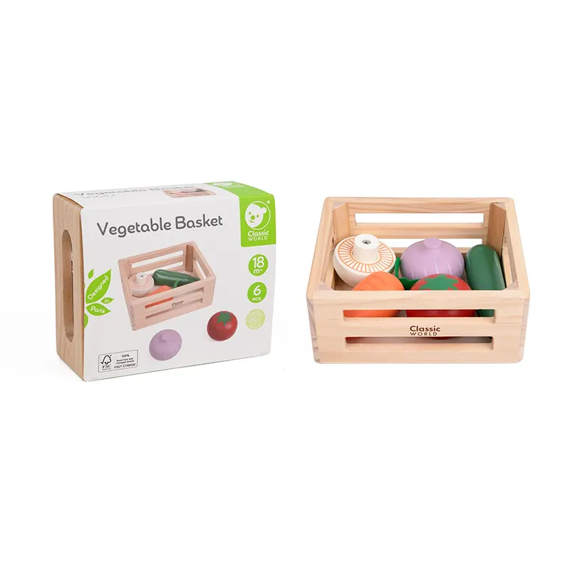 سبد سبزیجات چوبی کلاسیک ورلد Vegetable Basket Classic World کد 50642
