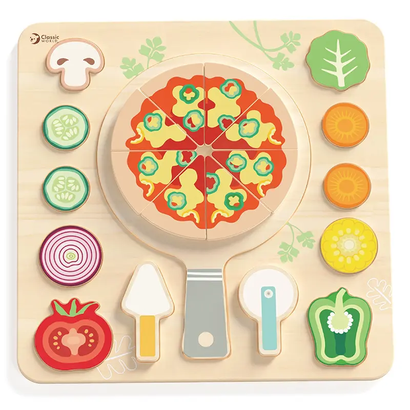پازل چوبی جاگذاری پیتزا Classic World Pizza Puzzle کد 40066