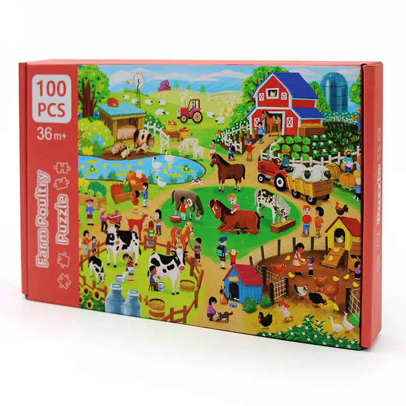 پازل 100 تکه مدل حیوانات مزرعه کد 363874