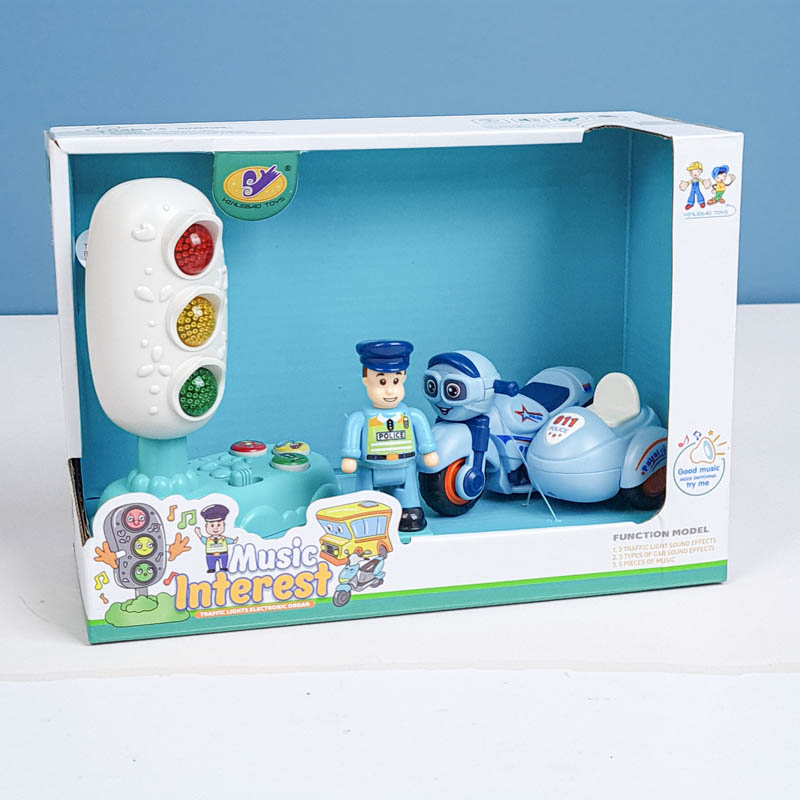 اسباب بازی آموزشی چراغ راهنمایی و موتور پلیس کد 85510H