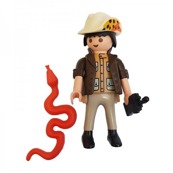 فیگور 7سانتی طرح جنگلبان و مار Playmobil مدل 10031