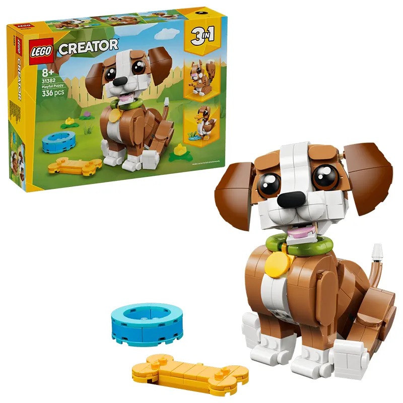 لگو کریتور 336 قطعه 3 در 1 مدل سگ LEGO Creator 3 in 1 puppy  کد 31382