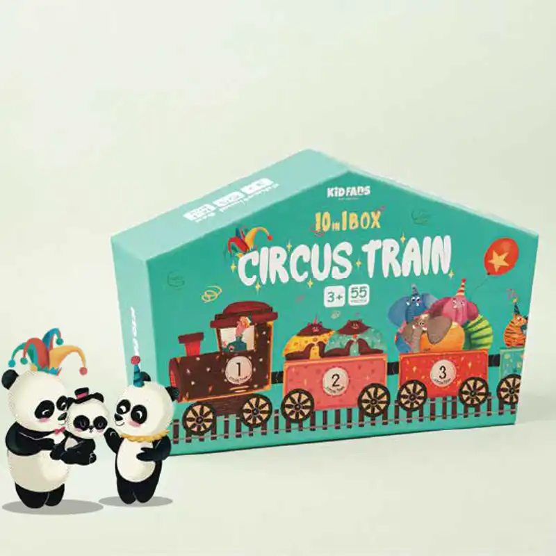 پازل کودک 55 تکه مدل قطار سیرک KID FANS CIRCUS TRAIN کد KS2412