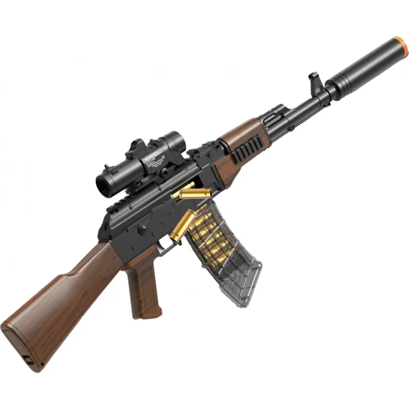 اسباب بازی تفنگ کلاشینکف پوکه پران AK47 کد P/K50/A