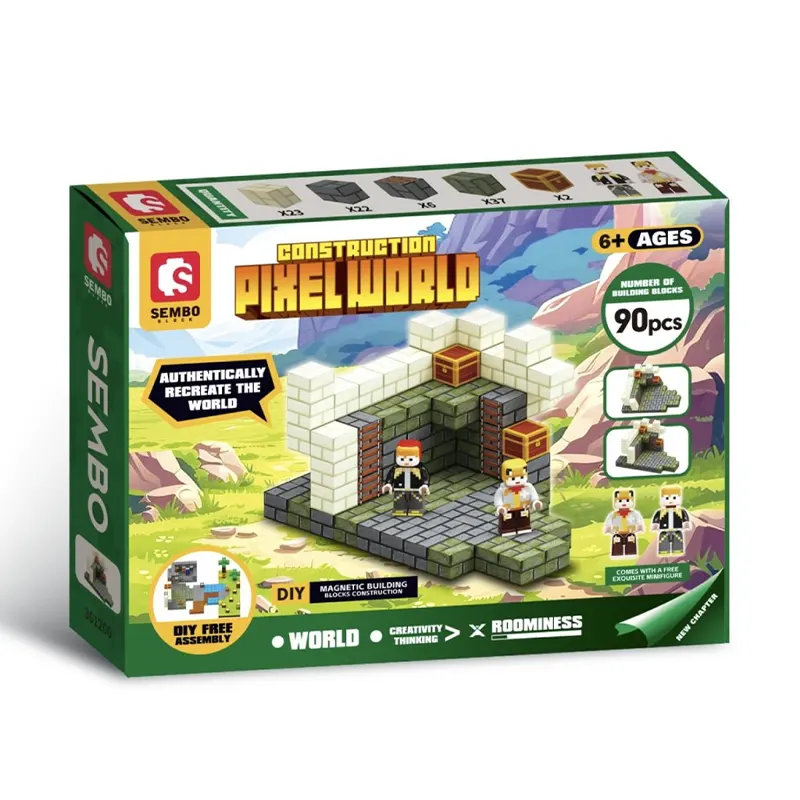 بلوک مغناطیسی پیکسل ورد 90 تکه PIXEL WORLD کد 301200