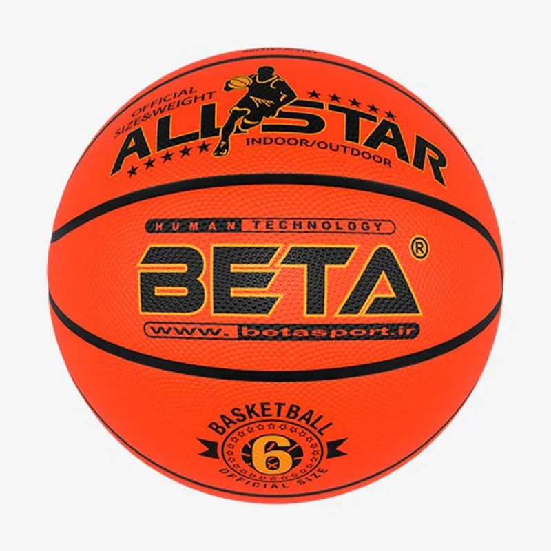 توپ بسکتبال لاستیکی BETA سایز 6 طرح آل استار کد PBR6