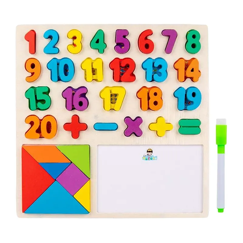 اسباب بازی چوبی 3 در 1 اعداد و وایت برد کد 7723409
