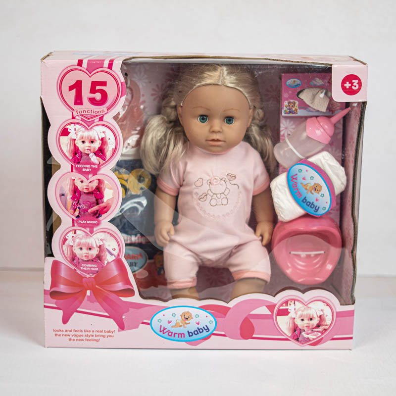 عروسک دخترانه جیشی با لوازم WARM BABY کد 7728625