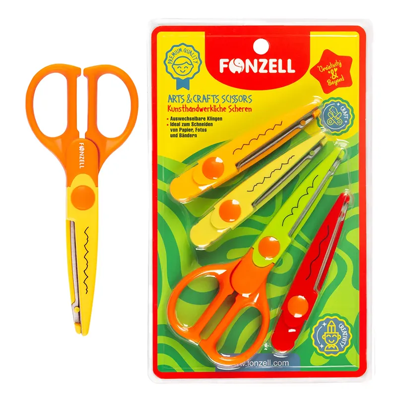 قیچی کاردستی 4 تیغه فونزل FONZEL کد 3013
