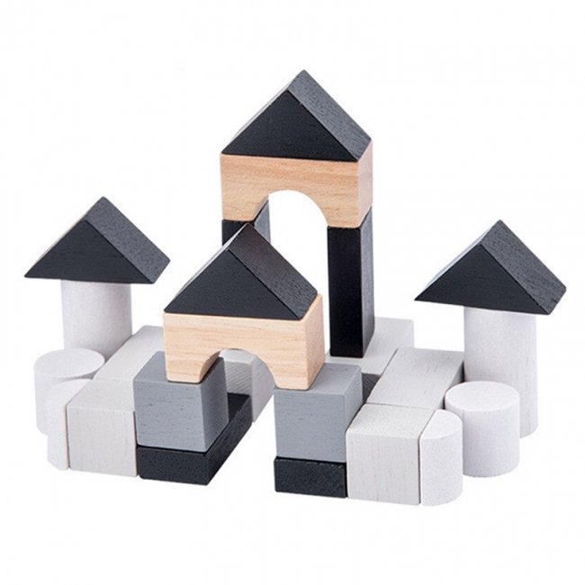 اسباب بازی ساختنی بلوک چوبی خانه سازی مدل 5124