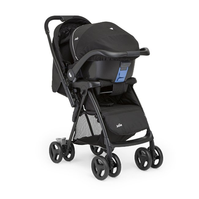 کالسکه و کریر دارای دسته دو طرفه joie مدل meet mirus™ travel system Midnight