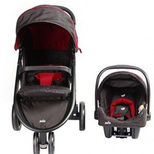 کالسکه joie مدل meet litetrax™3 travel system Black Chili