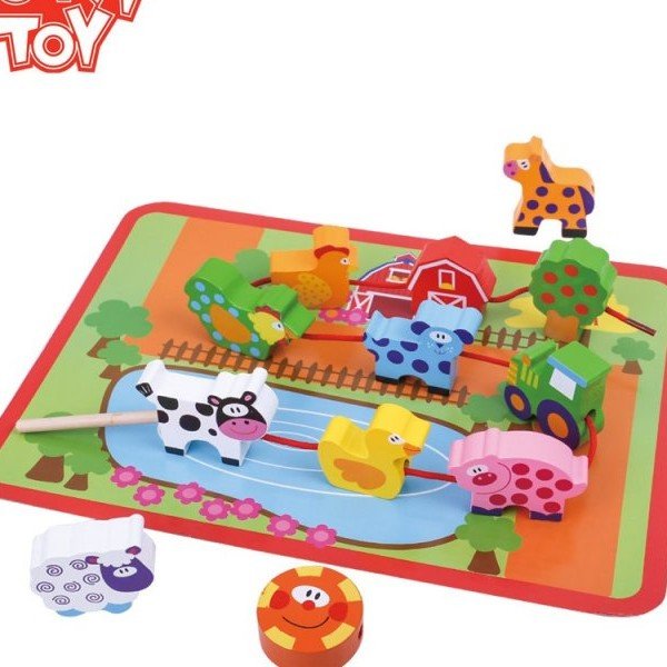 پازل 12 تکه حیوانات مزرعه چوبی tooky_toys کدtkb510