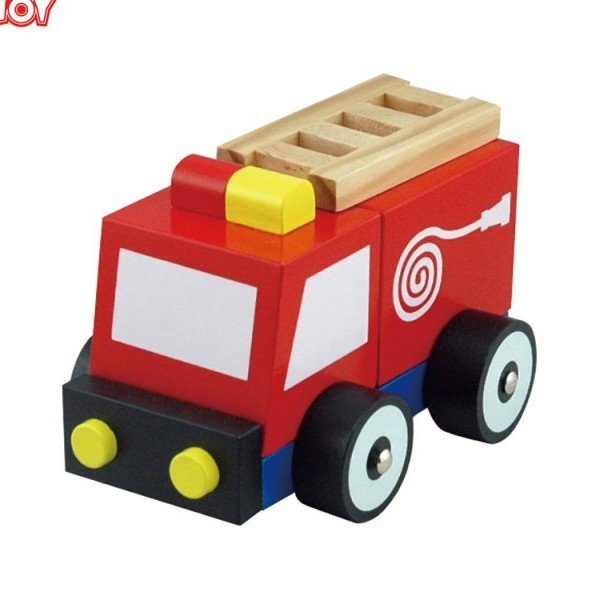 ماشین چوبی آتش نشانی tooky_toys کدtkb154