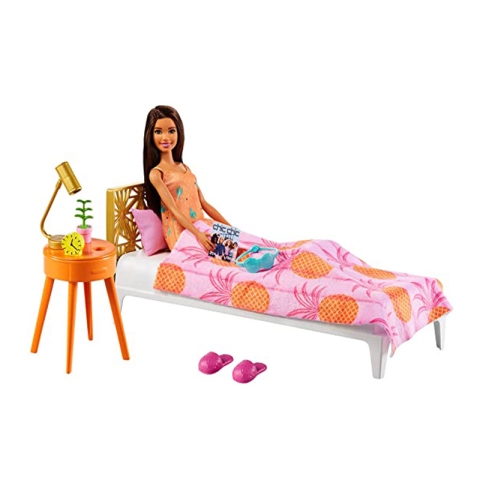 عروسک باربی با تختخواب کد GRG86