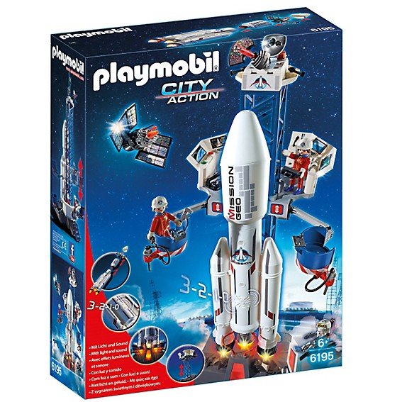 موشک پرتاب به فضای پلی موبيل مدل playmobil Space Rocket with Launch Site 6195