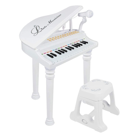 پیانو اسباب بازی سفید با میکروفن مدل 1504A