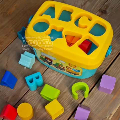 اسباب بازی بلوک آموزشی سطلی مدل اشکال و حروف کد HE0218