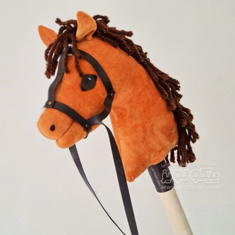 واکر کودک چوبی طرح اسب رنگ حنایی کد P/FH-005/B