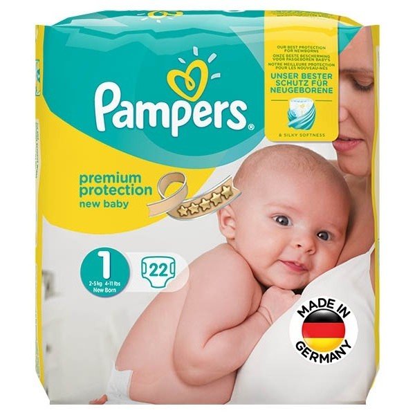 پوشک pampers سایز 1 - 22 عددی