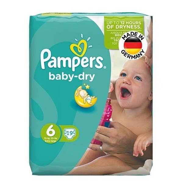 پوشک pampers سایز 6 -19 عددی