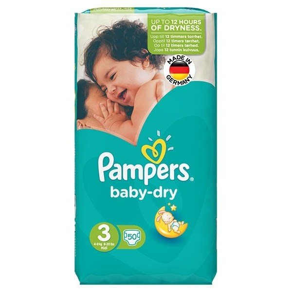 پوشک pampers سایز 3 -50 عددی