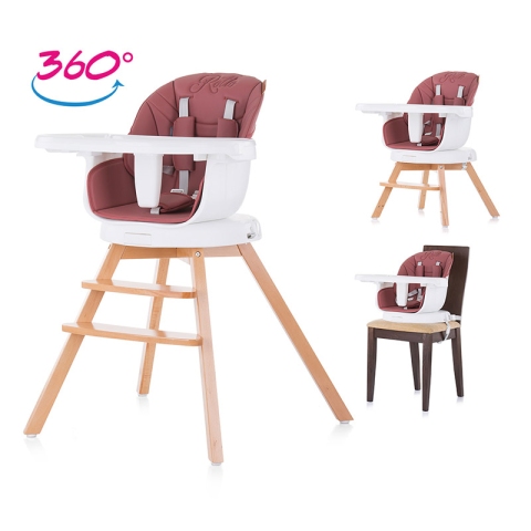 صندلی غذای کودک چوبی چیپولینو مدل chipolino Rotto رنگ قرمز کد 2104DH