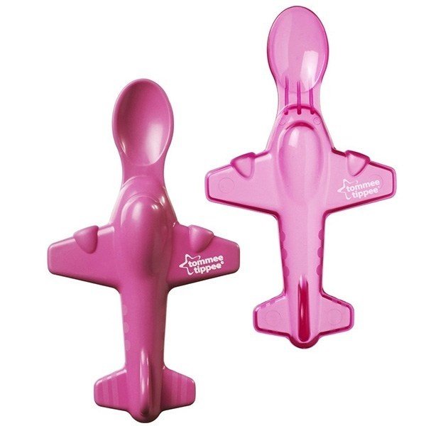 قاشق طرح هواپیما كد Tommy Tippee  Aeroplane Spoon TT446620 رنگ صورتی