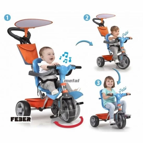 سه چرخه کودک پدالی فبر مدل  Feber baby plus  آبی کد 12100
