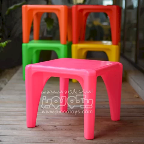 میز کودک مربع استار رنگ صورتی مدل P/7004/SU
