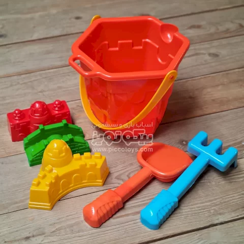 اسباب بازی سطل شن بازی مدل قلعه نارنجی کد 4073562