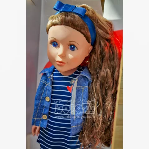 عروسک دخترانه 46 سانتی متری با پیراهن جین کد P/691191/C