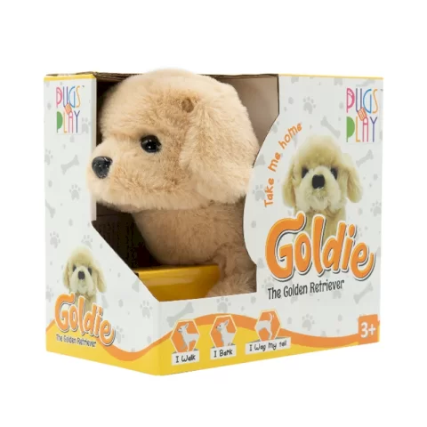 عروسک پولیشی سگ طلایی موزیکال مدل Goldie کد STPAP05