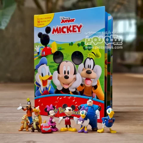 فیگور میکی موس و دوستان با کتاب انگلیسی  busy book mickey کد 315071